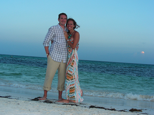 formal on the beach