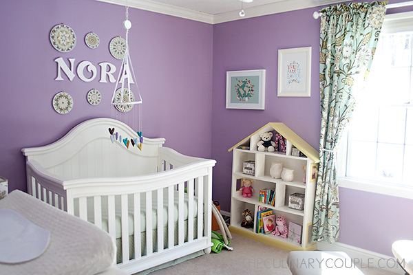 Purple best sale baby room